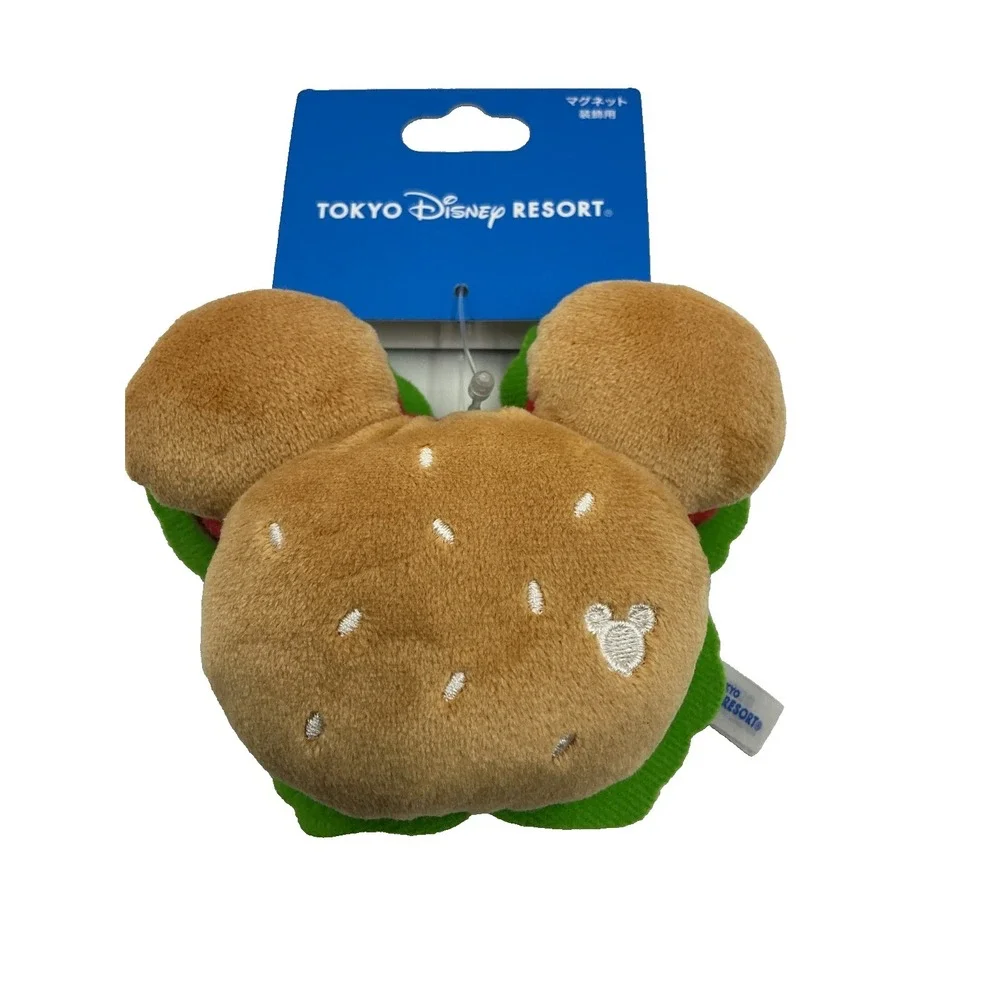 Mickey Burger Magnet Tokyo Disney Resort  Mickey Shape Hamburger Disney Japan